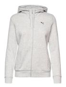 Ess Small Logo Full-Zip Hoodie Fl PUMA Grey