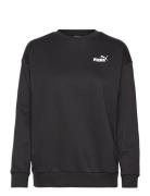 Ess+ Relaxed Small Logo Crew Fl PUMA Black