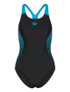 Women's Arena Openings Swimsuit V Back Lb Navy-Cal Arena Black