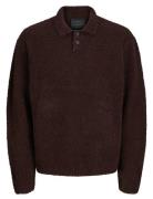 Jprwinter Knit Boucle Polo Styd Aw24 Jack & J S Brown