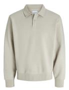 Jjebradley Sweat Polo Styd Aw24 Ln Jack & J S Beige