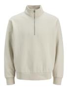 Jjeurban Edge Sweat Half Zip Stydaw24 Ln Jack & J S Cream