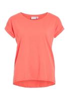 Vidreamers New Pure T-Shirt-Noos Vila Orange