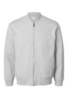 Slhmack Sweat Bomber Ls Noos Selected Homme Grey