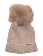 Hat Knit W. Alpaca Pompom Huttelihut Beige