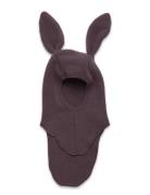 Balaclava Ears Wool Fleece Huttelihut Purple