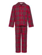 Two-Pieces Check Long Pyjamas Mango Red