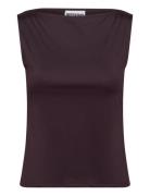 Annie Boatneck Sleeveless Top Weekday Burgundy