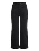 Regular Waist Straight Leg Corduroy Trousers Monki Black