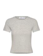 Slim Fitted T-Shirt Weekday Grey