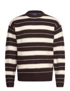 Jorollie Stripe Knit Crew Neck Ln Jack & J S Patterned