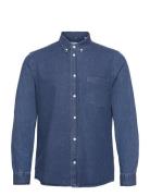 Andrew Classic Denim Shirt Wood Wood Navy