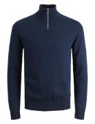 Jjeemil Knit Half Zip Noos Jnr Jack & J S Navy