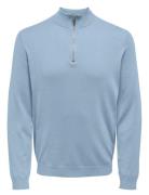 Onswyler Life Reg 14 Half Zip Knit Noos ONLY & SONS Blue