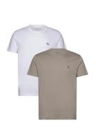 2 Pack Monologo T-Shirt Calvin Klein Jeans Beige