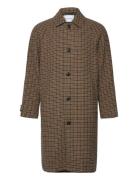 Michael Houndstooth Wool Coat 3.0 Les Deux Brown