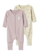 Nbfnightsuit 2P Zip Ff Sand Rabbit Noos Name It White