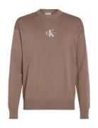 Monologo Sweater Calvin Klein Jeans Brown