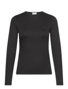 Liquid Touch C-Nk Top Ls Calvin Klein Black