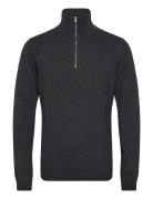 100% Recycle Knit Half Zip Lindbergh Grey