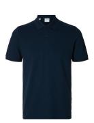 Slhslim-Atlas Ss Polo Selected Homme Navy