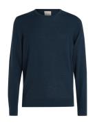 Superior Wool Crew Neck Sweater Calvin Klein Navy