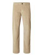 Slh196-Straight Miles Cord Pants W Noos Selected Homme Beige