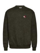 Clyde Aop Sweatshirt Les Deux Green