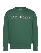 Graphic C-Neck Sweat GANT Green