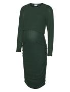 Mlmaja June Ls Jrs Midi Dress Mamalicious Green