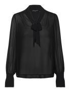 Eden Ggt Ls Tie Nk Blouse French Connection Black