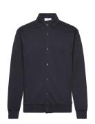 Jersey Button Through Pique L/S Lindbergh Black