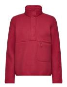 W Fleece Snap T-Neck Peak Performance Red