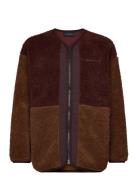 W Heavy Pile Over D Cardigan Peak Performance Brown