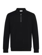 Jersey Pique W Zip L/S Lindbergh Black