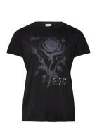 Carmiko Life Washed Ss Reg Tee Jrs ONLY Carmakoma Black