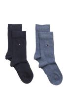 Th Children Sock Th Basic 2P Tommy Hilfiger Blue