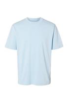 Slhcolman Ss O-Neck Tee Noos Selected Homme Blue