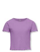 Kognella S/S O-Neck Top Noos Jrs Kids Only Purple