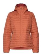 Lava Light Down Jacket W/Hood Women Jade Green Xs Bergans Orange