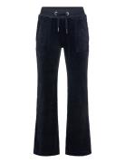 Tonal Embro Velour Patch Pocket Wide Leg Juicy Couture Navy