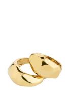 Dune Recycled Rings, 2 In A Set Pilgrim Gold