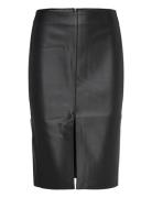 Faux-Leather Pencil Skirt Mango Black