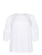 Kcelina Blouse Kaffe Curve White