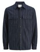 Jprccraymond Spring Stripe Overshirt Sn Jack & J S Navy