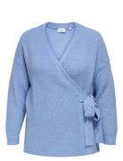 Careliza Ls Wrap Cardigan Knt ONLY Carmakoma Blue