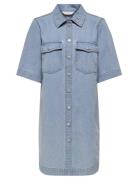 Onlbelle S/S Button Dress Dnm Gua Noos ONLY Blue