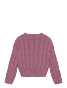 Braided Knitted Sweater Mango Pink