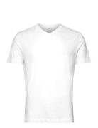 Slim Fit V-Neck T-Shirt 100% Cotton Mango White