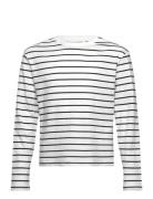 100% Cotton Striped T-Shirt Mango White